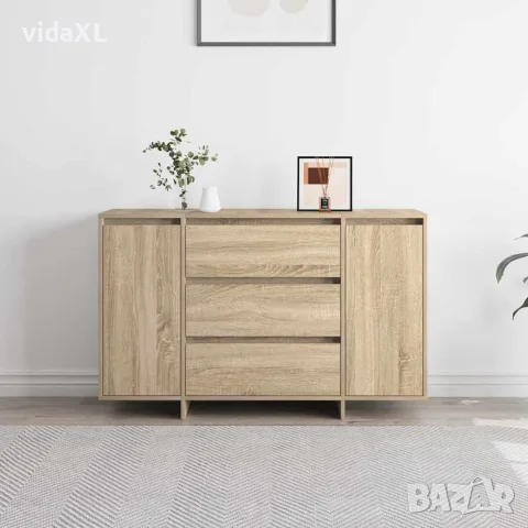 vidaXL Служебен шкаф Сонома дъб 120 x 41 x 75 см Инженерна дървесина, снимка 4 - Бюфети - 56147067