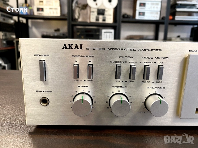 Vintage усилвател Akai, снимка 5 - Ресийвъри, усилватели, смесителни пултове - 54332141
