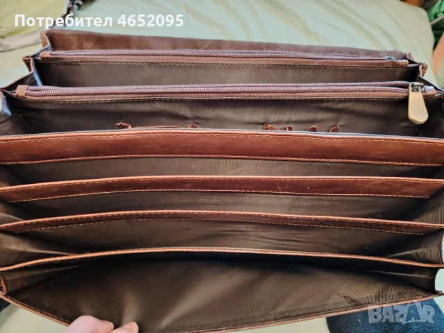 Голяма мъжка чанта от естествена кожа ART, снимка 3 - Чанти - 53882758