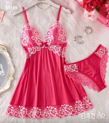 2XL К-т розова нощница и бикина