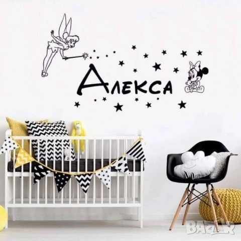 Стикери за стена (шкаф,врата,прозорец) с Името на Вашето дете!  Стикера се поставя много лесно.Издър, снимка 15 - Други стоки за дома - 51173454