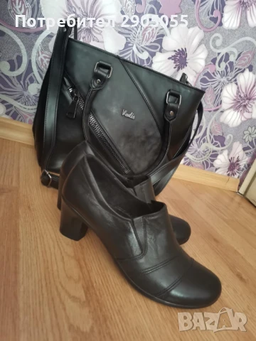 Дамски обувки на ток от естествена кожа , снимка 5 - Дамски обувки на ток - 50589521