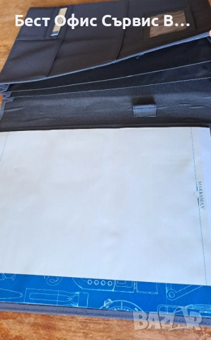 папка луксозна за документи кожена синя Марксман Marksman Размер А4, снимка 8 - Ученически пособия, канцеларски материали - 52337734