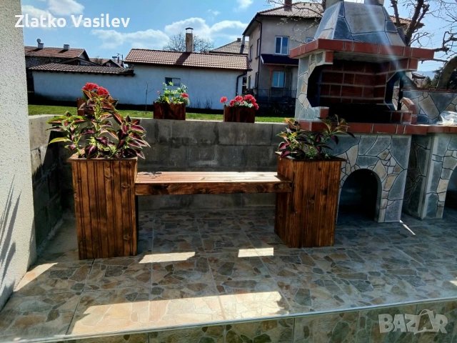 Пейката с две кашпи , снимка 3 - Вази - 53926985