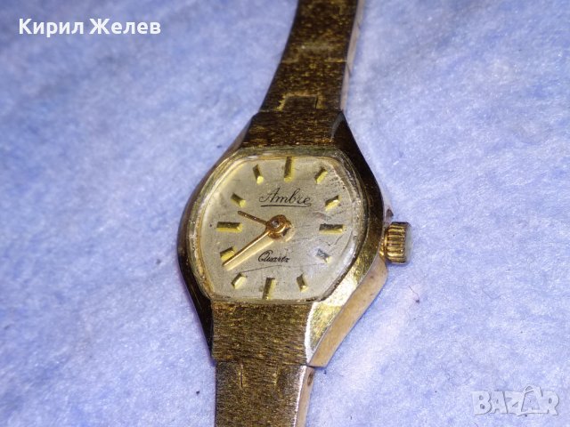 Ambre QUARTZ ПОЗЛАТЕН ДАМСКИ КВАРЦОВ МАРКОВ ВИНТИДЖ ЧАСОВНИК ТИП ГРИВНА 37205