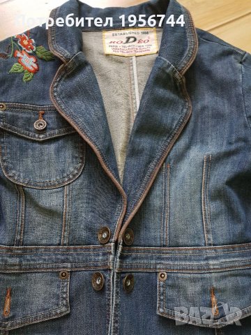 Дънчено яке с бродерии., снимка 4 - Якета - 38004136