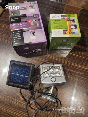 соларни LED прожектори със сензор за движение (LED Solar Spotlight) , снимка 4 - Соларни лампи - 55780975