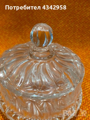 Vintage . Кристална вазичка за сладко или захар., снимка 3 - Антикварни и старинни предмети - 51320750