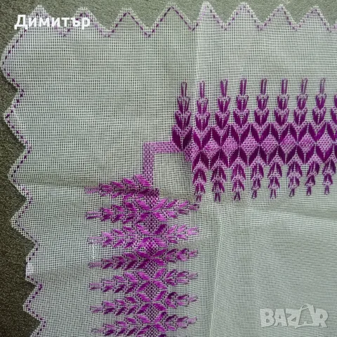 Ретро ръчно бродирани карета (8 бр.) – уникална прозрачна/найлонова панама, снимка 10 - Декорация за дома - 55903064
