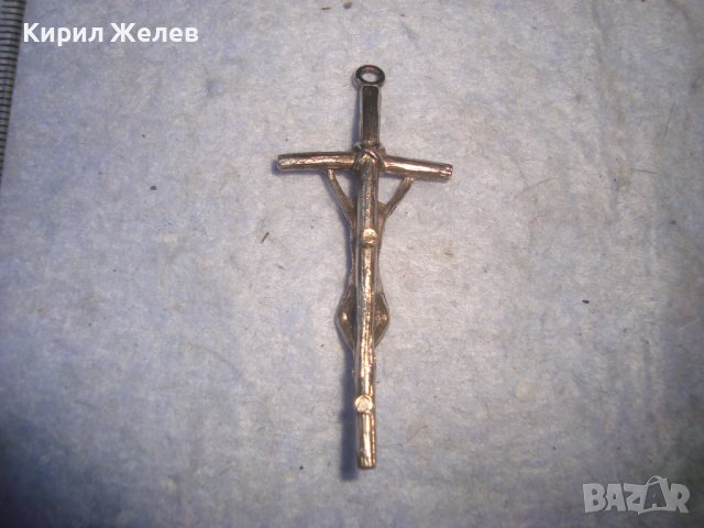 ПОСРЕБРЕНО КАТОЛИЧЕСКО НАГРЪДНО РАЗПЯТИЕ КРЪСТЧЕ 26342, снимка 4 - Колиета, медальони, синджири - 36983003
