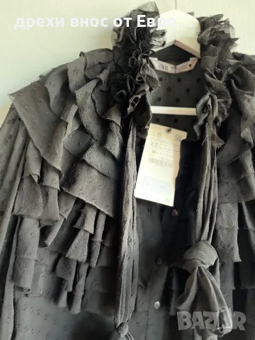 ZARA черна риза, снимка 3 - Ризи - 50153172