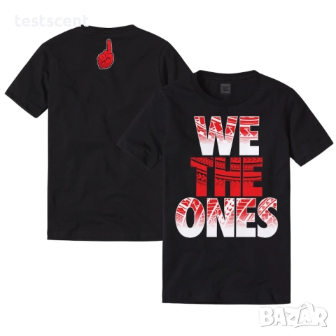 Мъжка тениска WWE The Bloodline We The Ones Tribal T-Shirt M Med в черно Black , снимка 2 - Тениски - 52184566