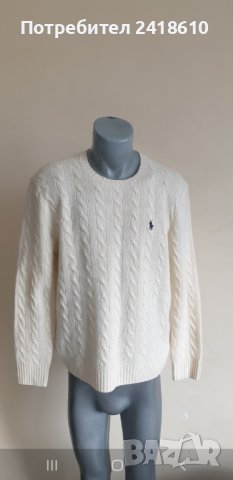 POLO Ralph Lauren Cable Wool / Cashmere Mens Size L НОВО! ОРИГИНАЛ! Мъжки Пуловер!, снимка 16 - Пуловери - 44458685