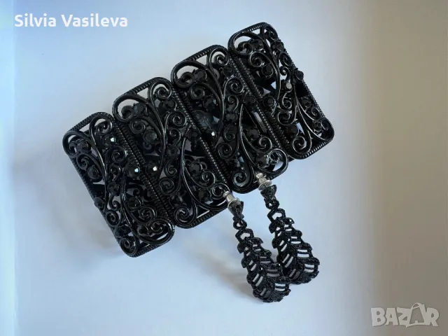 Коплект бижута гривна и обици, снимка 2 - Бижутерийни комплекти - 50334359