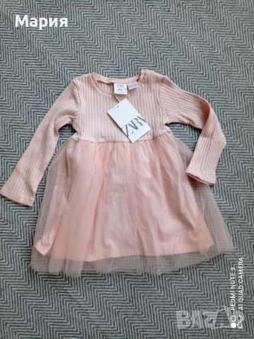 Zara детска рокля размер 12-18м , снимка 5 - Бебешки рокли - 44767677