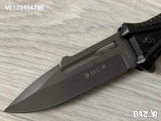 Сгъваем автоматичен нож Buck-Da148-90х225 мм Black eddition, снимка 5 - Ножове - 54000892