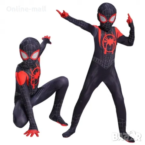 Детски костюм на Спайдърмен Моралес, Костюм Черен Спайдърмен Spiderman, снимка 2 - Детски комплекти - 49719833