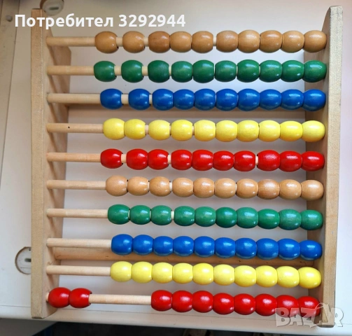 Детска магнитна дъска и букви+дървено сметало, снимка 4 - Образователни игри - 54018963