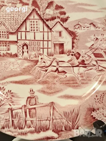 порцеланова чиния за стена с пружинен окачвач  25/4, снимка 2 - Декорация за дома - 50214735