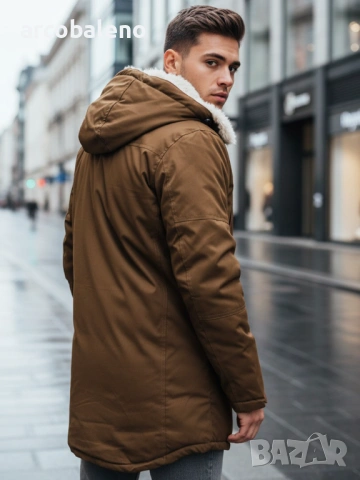 Мъжко зимно яке парка с качулка, 2цвята , снимка 10 - Якета - 53036768