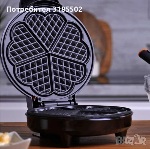 Гофретник Voltz,1200W, 5 гнезда, Инокс, снимка 7 - Гофретници - 50851940
