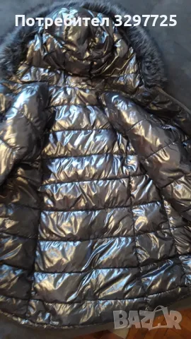 🧥Сребристо дамско зимно яке с естествен косъм🧥🧡Дамско ватирано зимно яке цвят жълто🧡OUTERWEAR THE🧡, снимка 4 - Якета - 49538250