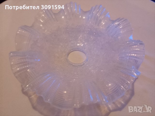 френско стъкло за лампа полюлей 1900г