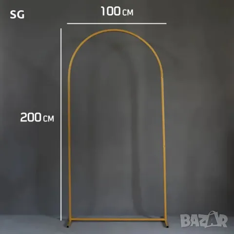 Метална овална арка 180x080 см. + БЯЛ ВИНИЛ за балони, снимка 3 - Декорация - 47549345