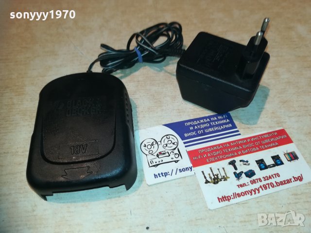black & decker battery charger-18v-внос швеицария 2110201809, снимка 4 - Винтоверти - 30505764