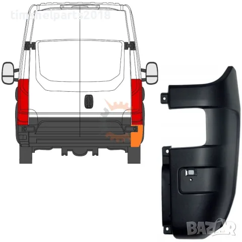 Ъгъл задна броня за Iveco Daily след 2014 год. - Пасажерска страна