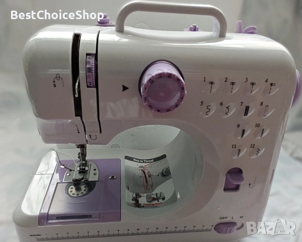 Мини шевна машина с 12 различни вида шевове UFR-505, снимка 5 - Шевни машини - 53205650