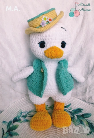 Пате с дрешки - ръчно плетена играчка , снимка 2 - Плюшени играчки - 54202887