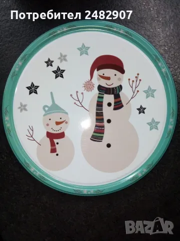 Метална Коледна кутия за съхранение , снимка 2 - Декорация за дома - 48952075