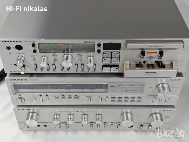  Hi-Fi сет FM тунер радио стерео касетъчен дек стерео пред усилвател GRUNDIG T 5000 CF 5500 XV 5000, снимка 4 - Ресийвъри, усилватели, смесителни пултове - 51049020
