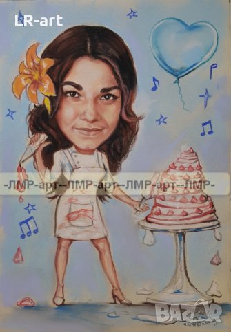 КАРИКАТУРИ и ШАРЖ, ръчно рисувам с пастели., снимка 4 - Картини - 39195777