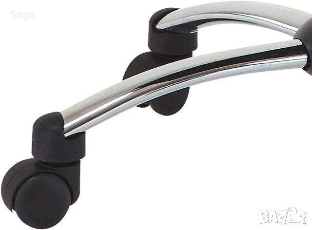 Офис стол за бюро с регулируема височина на седалката, 57 x 60 x 95 см, черен, снимка 4 - Столове - 40472570