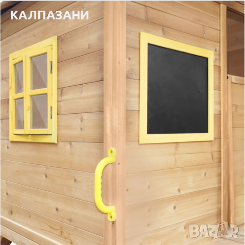 Голяма Детска Къща GINGER HOME с Пясъчник и Пързалка, за Игра на Открито в Двора и Градината, Дървен, снимка 9 - Други - 44670250