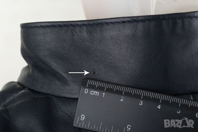 Дамско яке от естествена кожа в тъмносиньо марка Jimmy Sanders - M, снимка 5 - Якета - 30351374