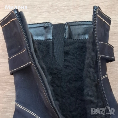 Дамски боти на платформа Stillo от естествена кожа Набук 39 - нови , снимка 7 - Дамски боти - 42429112