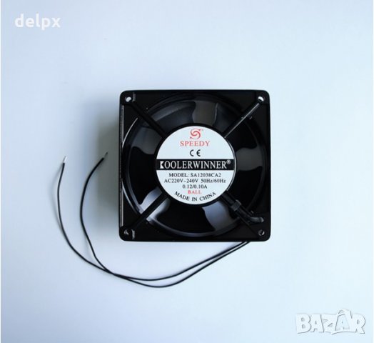 Вентилатор метален аксиален с лагер 220V 2P 0,1A 120х120х38mm 22W, снимка 2 - Други машини и части - 31032143