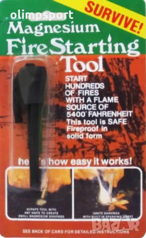Магнезиева запалка нова     , с която можете да заплите огън при всякакви метереологични условия. За, снимка 2 - Екипировка - 29341536