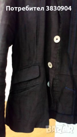 Сако Ralph Lauren, лен, черно, L / IT 46, снимка 2 - Сака - 42058449
