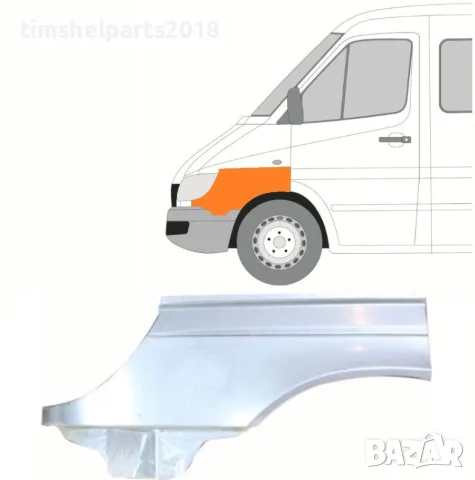 Ремонтен Панел Преден калник за Mercedes Sprinter от 2000 до 2006 - Шофьорска страна