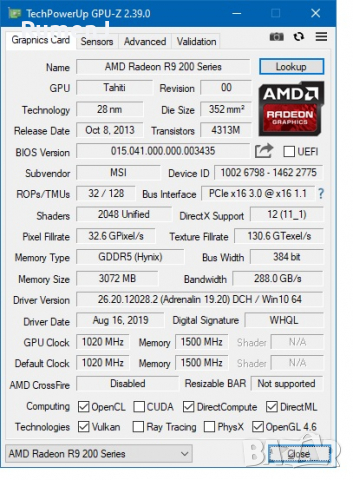 Продавам компютър Gigabyte X79, осемядрен Е5-2670, 32GB RAM, MSI R9 280X, SSD XPG 256GB+1TB HDD, снимка 14 - Геймърски - 30867538