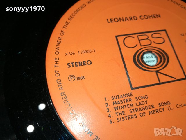 SOLD OUT-LEONARD COHEN-MADE IN HOLLAND-ПЛОЧА 2309231727, снимка 8 - Грамофонни плочи - 42292869