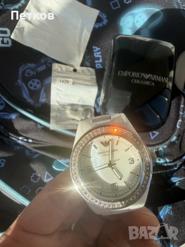 Часовник EMPORIO ARMANI Ceramica Leo AR 1426, снимка 3 - Дамски - 56058758