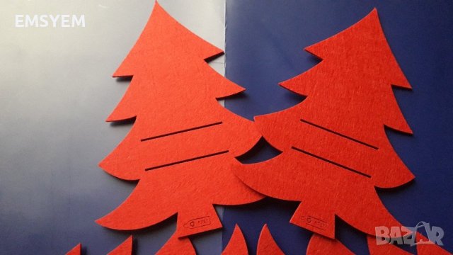 Комплект от 4 държачи за прибори за хранене от пелц, снимка 1