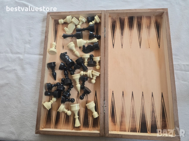 Шах С Дървена Кутия, снимка 2 - Шах и табла - 54177829