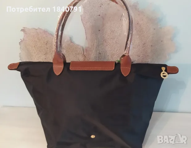 Longchamp – нова, с етикети, черна, L, снимка 3 - Чанти - 55798274