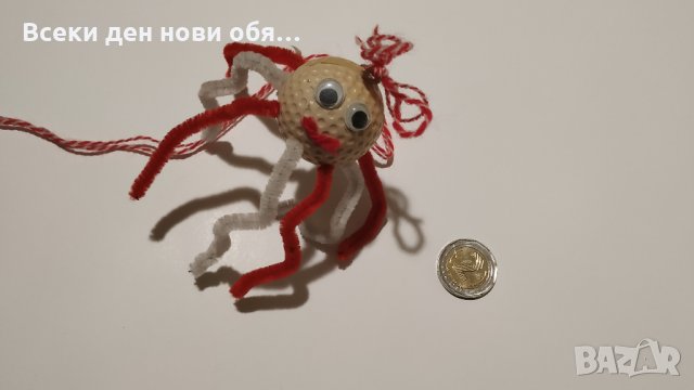 Мартеница от голф топка, снимка 6 - Ръчно изработени сувенири - 29198708
